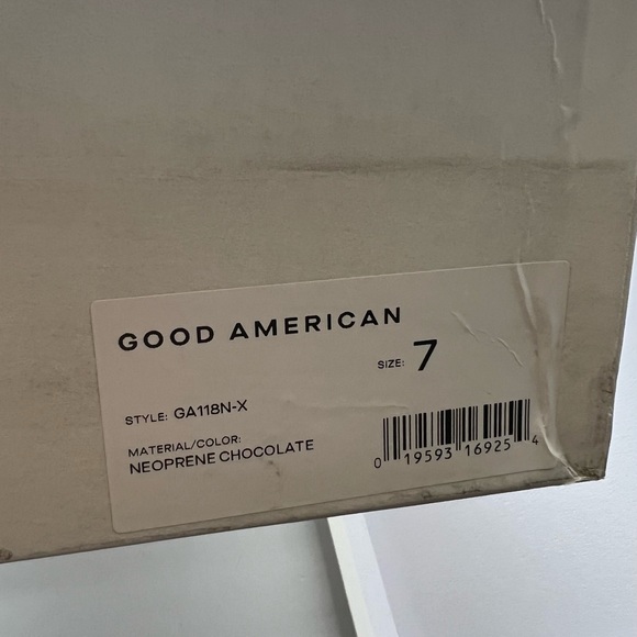 Good American High Kickstand Suede Bootie Size 7 Chocolate Brown GA118N-X - Picture 7 of 7